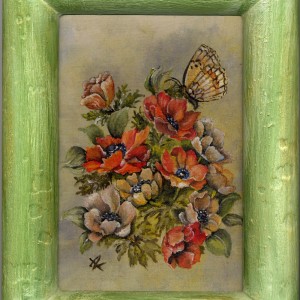 quadretto su lino