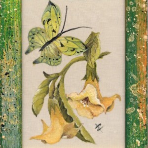 quadretto su lino