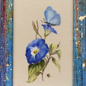 quadretto su lino