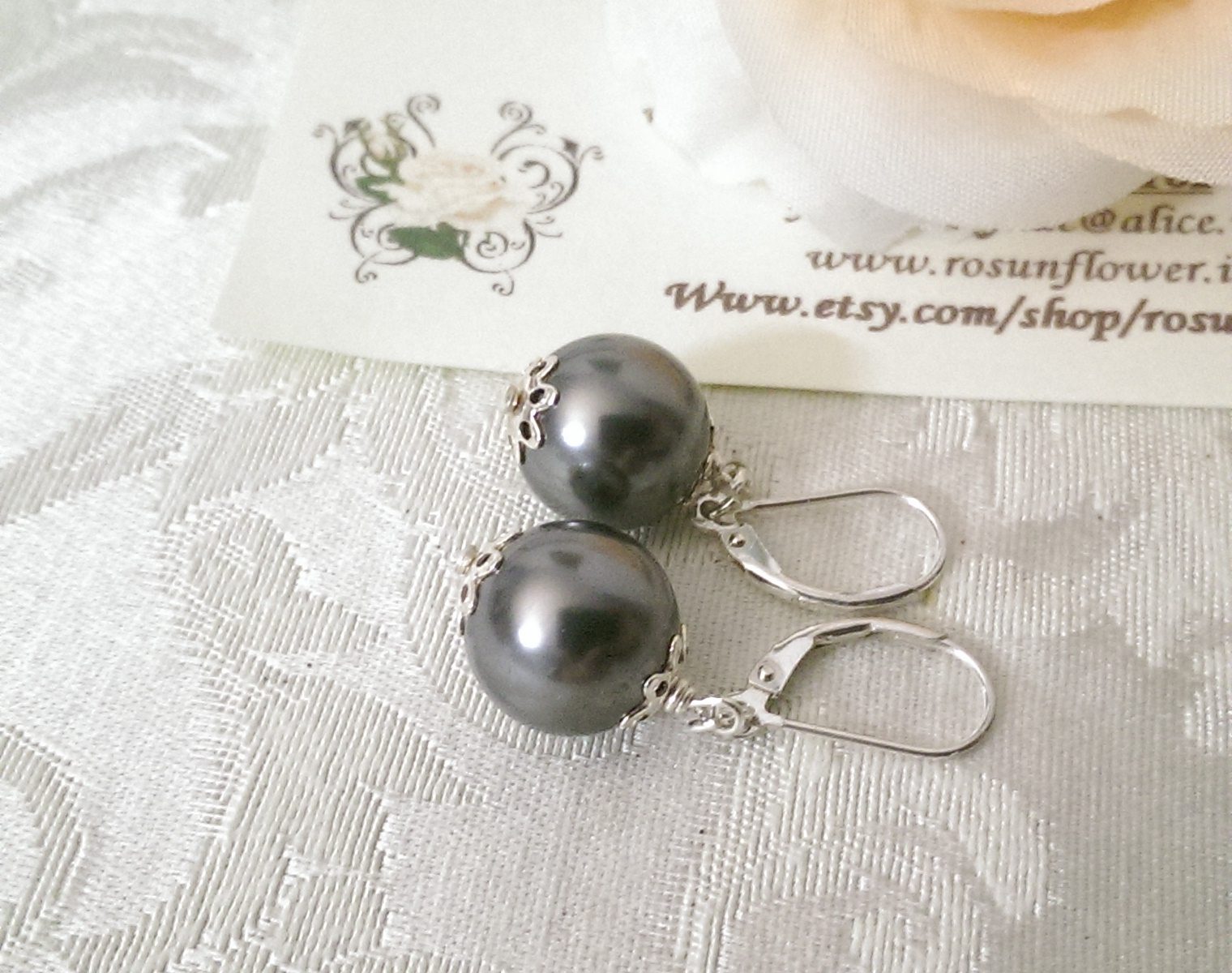 Orecchini con perle di cristallo swarovski