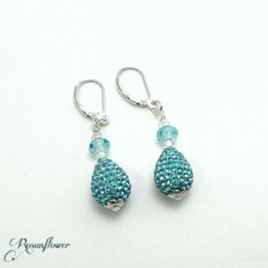 orecchini con perle aquamarine