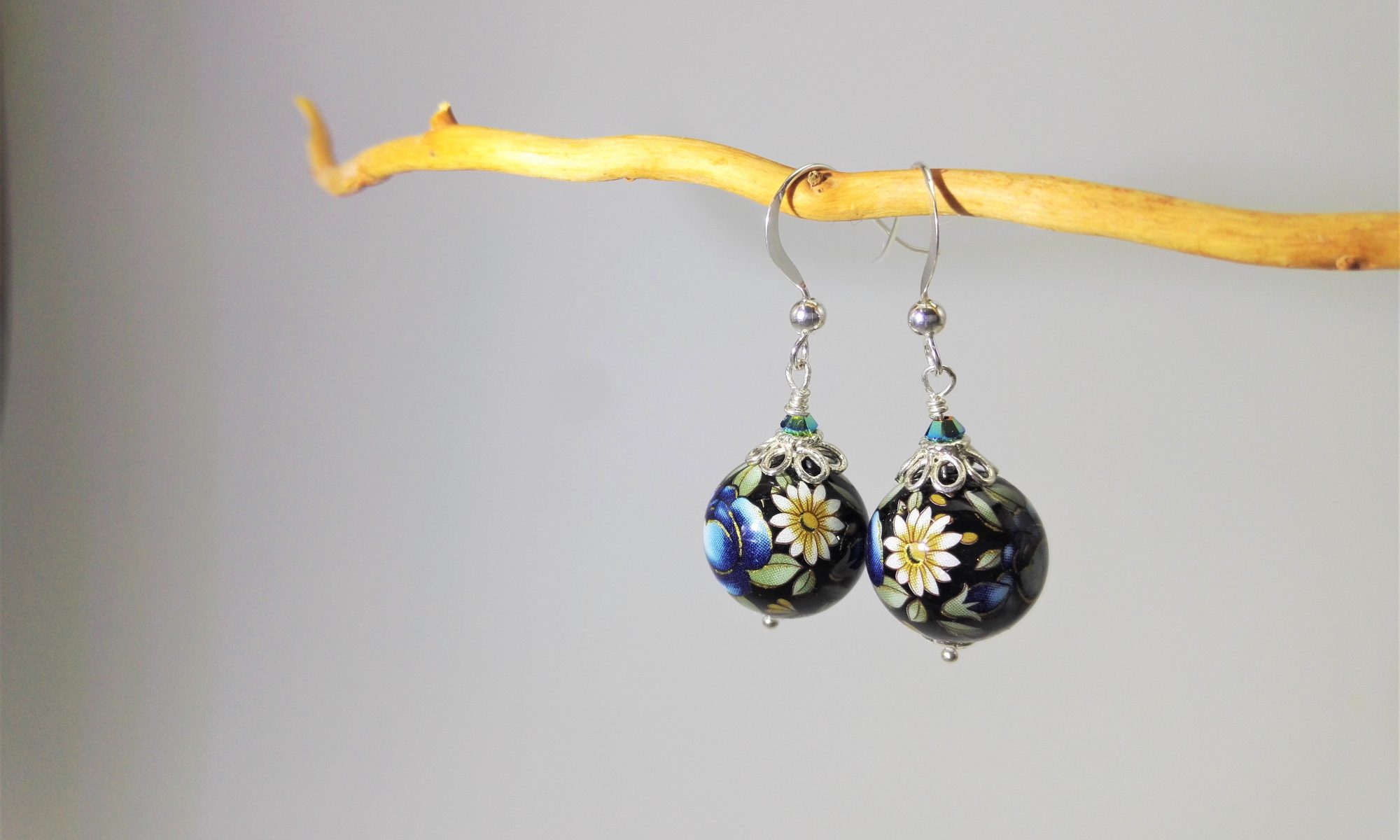 Orecchini con perle Tensha giapponesi, orecchini pendenti